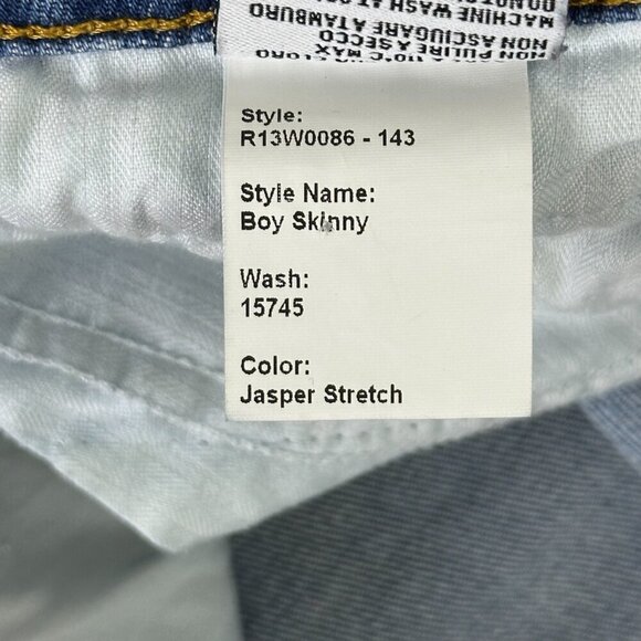 R13 Boy Skinny Jeans Jasper Stretch - Picture 14 of 16